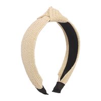 Simple Fabric Braided Wide-brimmed Knotted Headband Female main image 6