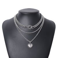 Punk Hip-hop Style Exaggerated Chain Tacked Geometric Necklace Female main image 6