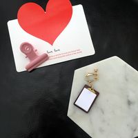 Cute Book Shape Pendant Earrings Ear Clip Single sku image 2