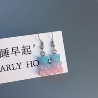 Mignon Et Intéressant Deux Couleurs Gummy Bear Boucles D'oreilles Femme sku image 5