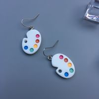 Creative Hand-made Funny Mini Palette Resin Earrings sku image 1