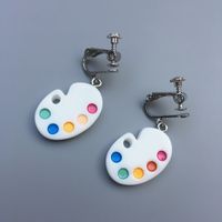 Creative Hand-made Funny Mini Palette Resin Earrings sku image 2