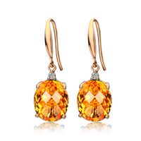 Simple Style Water Droplets Artificial Crystal Copper Artificial Gemstones Earrings Necklace Jewelry Set sku image 1