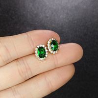Fashion Imitation Green Tourmaline Jewelry Set Emerald Three-piece Jewelry sku image 2