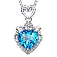 Elegant Heart Copper Plating Pendant Necklace sku image 3