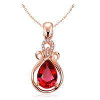 Simple Style Water Droplets Copper Plating Artificial Gemstones Rings Earrings Necklace sku image 2