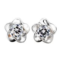 Glam Flower Artificial Gemstones Copper Wholesale Rings Earrings Necklace sku image 1