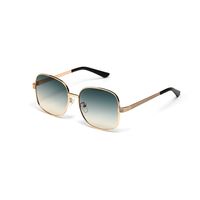 Fashion Round Gradient Gold Frame Thin Geometric Sunglasses sku image 2