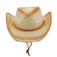 New Western Cowboy Straw Hat Outdoor Sports Mountaineering Top Hat Foldable Hat sku image 2