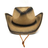 New Western Cowboy Straw Hat Outdoor Sports Mountaineering Top Hat Foldable Hat sku image 5
