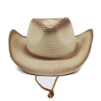 New Western Cowboy Straw Hat Outdoor Sports Mountaineering Top Hat Foldable Hat sku image 6