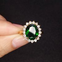 Fashion Imitation Green Tourmaline Jewelry Set Emerald Three-piece Jewelry main image 4