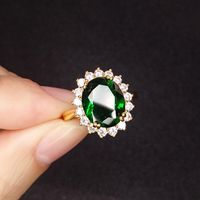 Fashion Imitation Green Tourmaline Jewelry Set Emerald Three-piece Jewelry main image 5