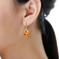 Simple Style Water Droplets Artificial Crystal Copper Artificial Gemstones Earrings Necklace Jewelry Set main image 5