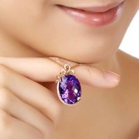 Glam Oval Water Droplets Copper Plating Inlay Artificial Gemstones Rings Earrings Necklace main image 3