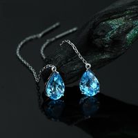 Simple Style Water Droplets Copper Plating Rings Earrings Necklace main image 4