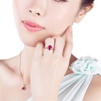 Simple Style Water Droplets Copper Plating Artificial Gemstones Rings Earrings Necklace main image 4