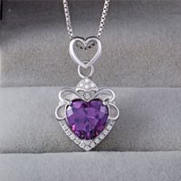 Elegant Heart Copper Plating Pendant Necklace main image 4