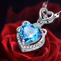 Elegant Heart Copper Plating Pendant Necklace main image 3