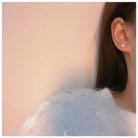 New Star Heart Bow Pearl Stud Earrings Set main image 8