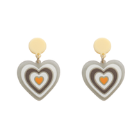 Fashion Heart-shaped Color Matching Earrings main image 8