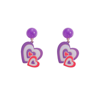 Fashion Heart-shaped Color Matching Earrings main image 10