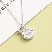 Simple And Classic Zirconium Perfume Bottle S925 Sterling Silver Necklace sku image 2