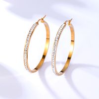 2022 Fashion Copper 18k Gold Plated Large Circle Earrings main image 3