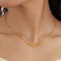 2022 Fashion Copper 18k Gold-plated Butterfly-shaped Necklace sku image 1