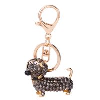 Novelty Animal Alloy Inlay Artificial Gemstones Unisex Bag Pendant Keychain sku image 2