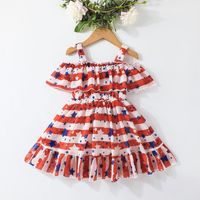 Girls Summer New Suspender Skirt Star Print Fluffy Princess Dress main image 1