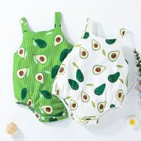 Cute Summer New Triangle Romper Fruit Print Baby Sleeveless Jumpsuit main image 1