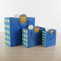 Cartoon Gift Children&#39;s Favorite Gift Bag Small Lion Portable White Cardboard Bag Large, Medium And Small Can Be Customized main image 1