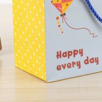 Environmental Protection Kraft Paper Packaging Bag Custom Creative Cartoon Shopping Gift Bag Tote Bag Kraft Paper Bag Wholesale main image 4