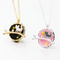 Fashion Japanese Cosmic Gem Kitten Long Alloy Necklace Wholesale main image 3