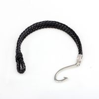 Fashion New Woven Bracelet Hook Double Leather Jewelry Wholesale main image 4