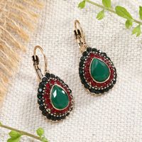 Bohemian Ethnic Style Water Drop Rhinestone Pendant Earrings main image 5