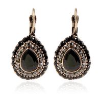 Bohemian Ethnic Style Water Drop Rhinestone Pendant Earrings main image 6