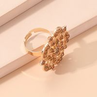 Fashion New Open Simple Creative Design Hollow Flower Alloy Ring main image 4