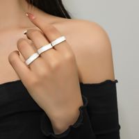 Fashion Creative Wide-face Drip Oil 3-piece Adjustable Alloy Ring main image 1