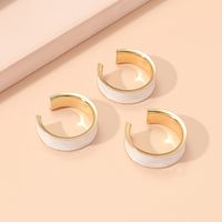 Fashion Creative Wide-face Drip Oil 3-piece Adjustable Alloy Ring main image 4
