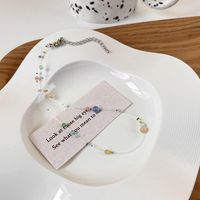 Fashion Geometric Beaded Invisible Fishing Line Double Layered Transparent Necklace main image 5