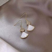 Fashion Fan-shaped Simple Metal Earrings New Ear Jewelry main image 1