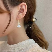 Fashion Fan-shaped Simple Metal Earrings New Ear Jewelry main image 3