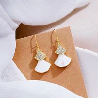 Fashion Fan-shaped Simple Metal Earrings New Ear Jewelry main image 4