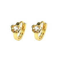 Simple Spring Style Butterfly Copper Micro Zircon Gold-plated Ear Bone Buckle main image 1