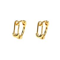 Fashion Copper Gold-plated Paper Clip Ear Buckle Earrings Wholesale main image 1