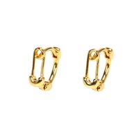 Fashion Copper Gold-plated Paper Clip Ear Buckle Earrings Wholesale main image 2