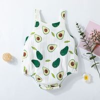 Cute Summer New Triangle Romper Fruit Print Baby Sleeveless Jumpsuit sku image 6