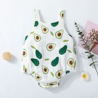 Cute Summer New Triangle Romper Fruit Print Baby Sleeveless Jumpsuit sku image 7
